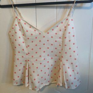 Zara Pink Polka Dot Crop Top | Size S